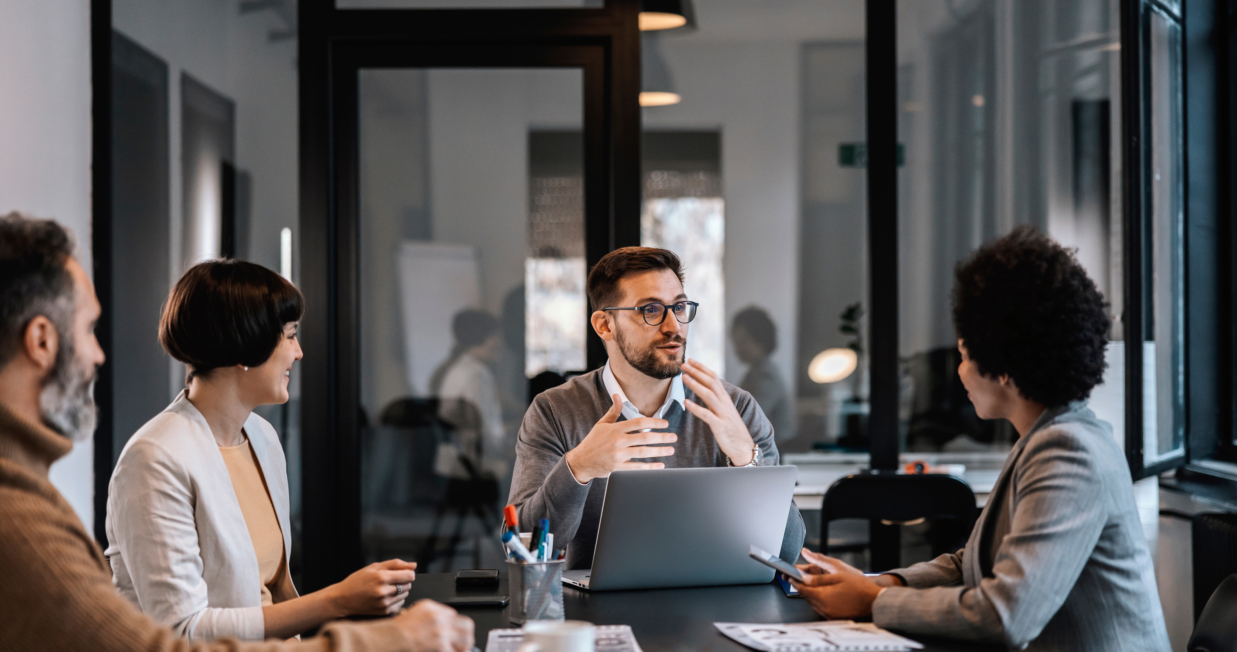 Image of a modern utility control room or smart city ecosystem display